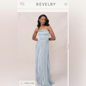 Revelry Saylor dress in color sky blue
